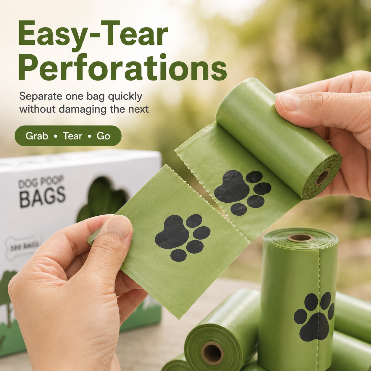390-Count Extra-Thick Dog Poop Bags with Leash Dispenser – Leak-Resistant, Easy-Tear Pet Waste Bags