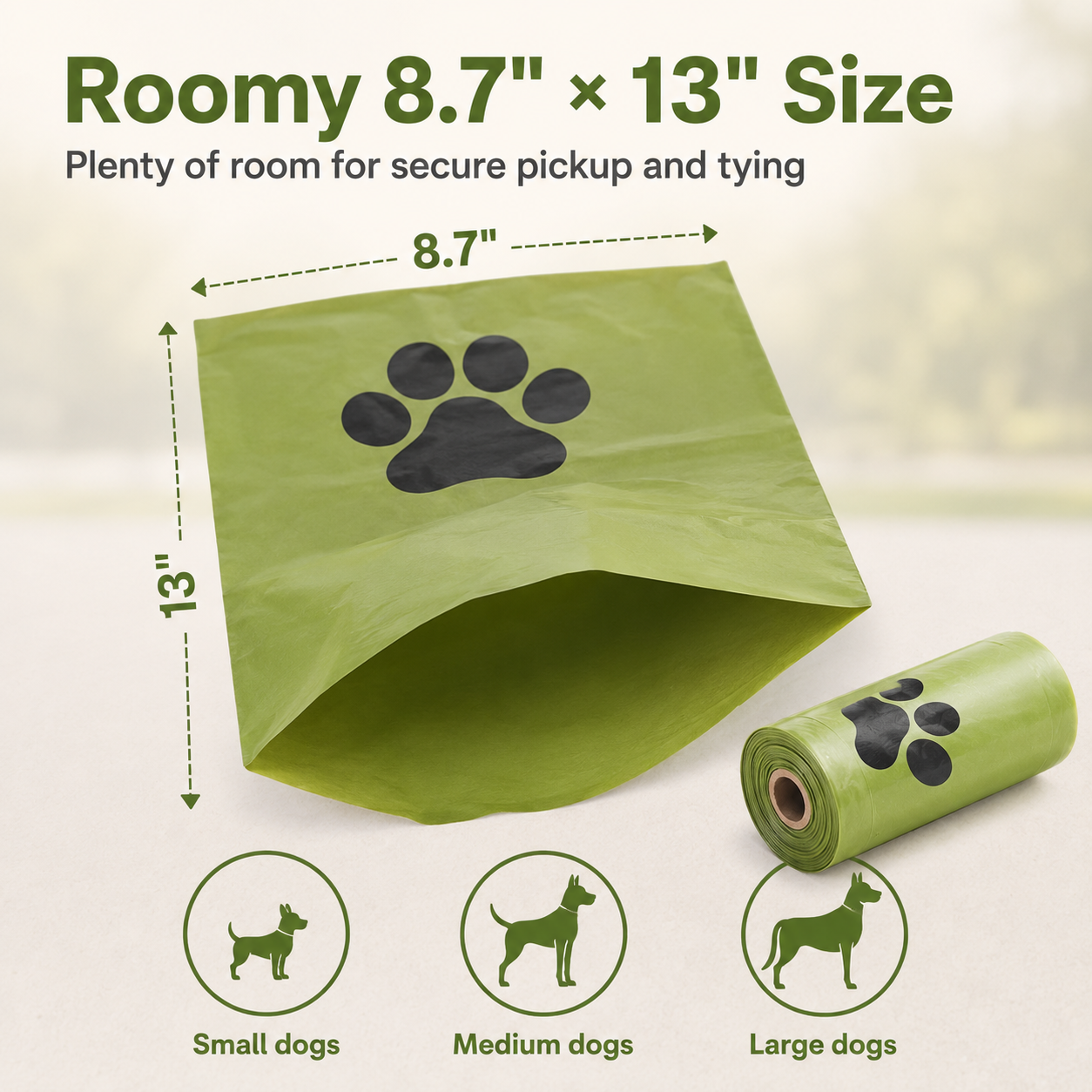 390-Count Extra-Thick Dog Poop Bags with Leash Dispenser – Leak-Resistant, Easy-Tear Pet Waste Bags