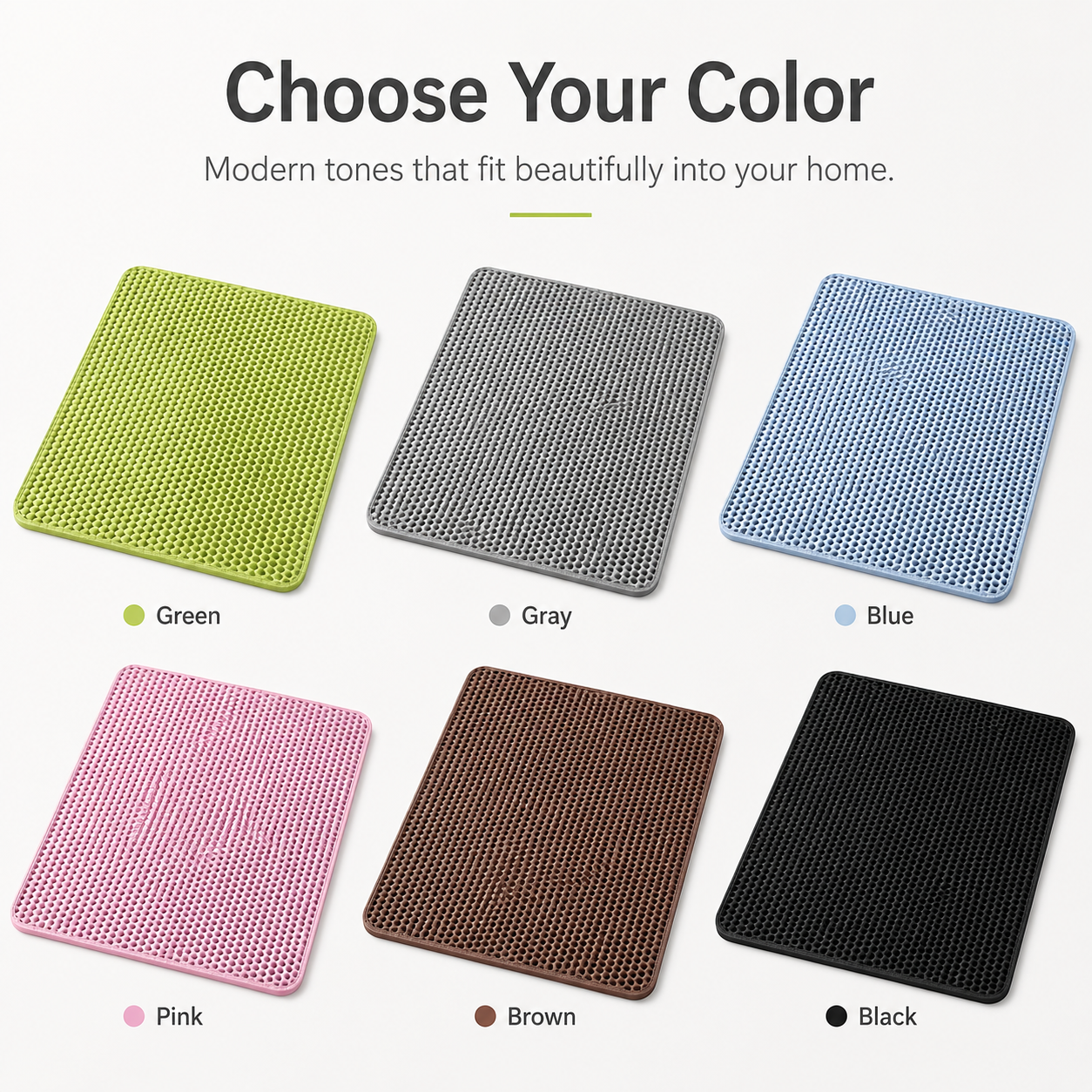 Double-Layer Honeycomb Cat Litter Mat – Soft Washable Litter Trapper for Cleaner Floors