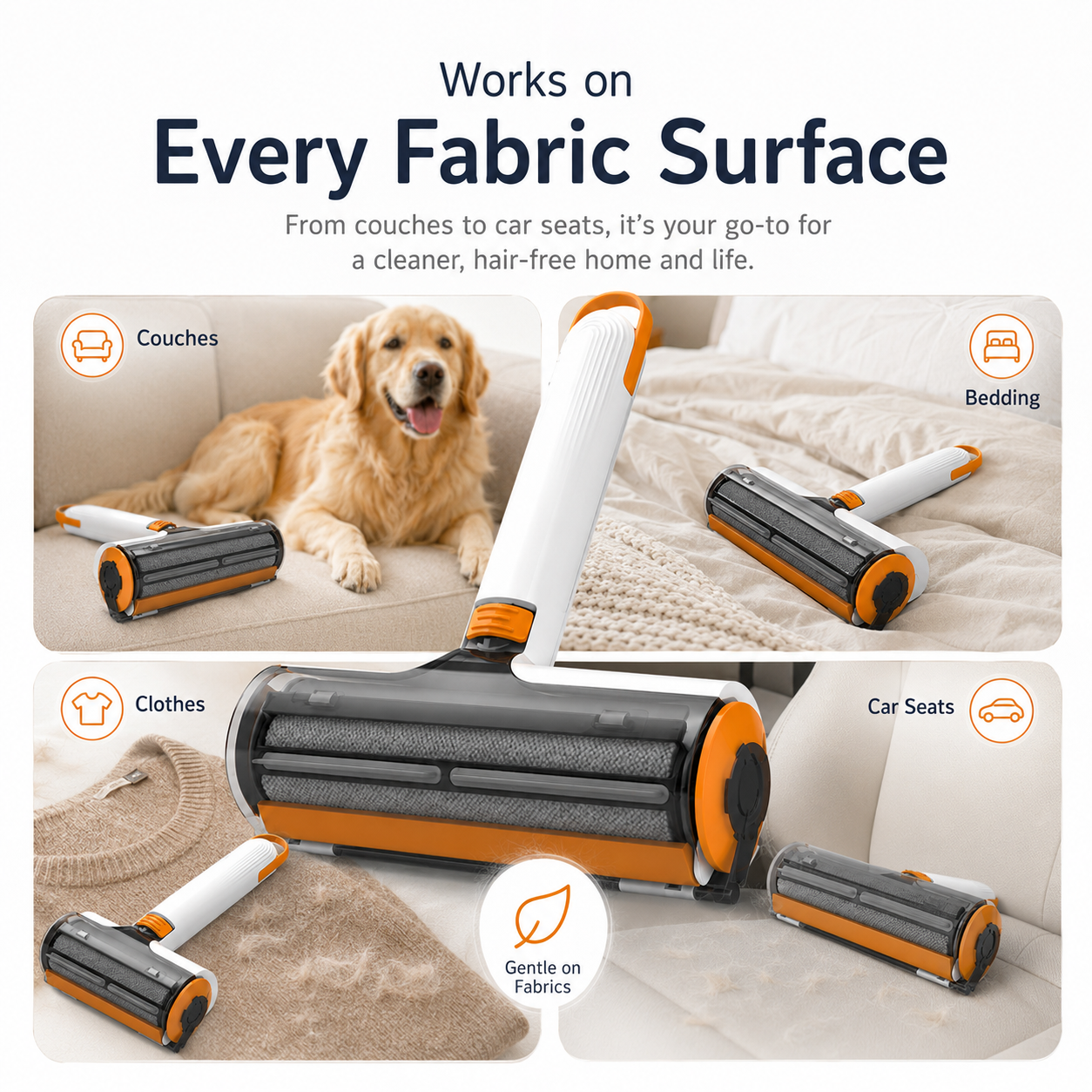 Portable Pet Hair Remover Roller – Easy-Clean Lint Roller for Dog & Cat Hair on Clothes, Sofas, Bedding & Car Seats