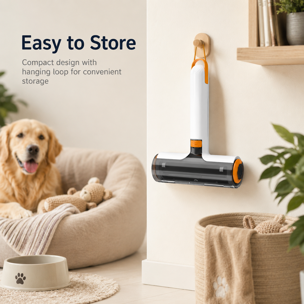 Portable Pet Hair Remover Roller – Easy-Clean Lint Roller for Dog & Cat Hair on Clothes, Sofas, Bedding & Car Seats