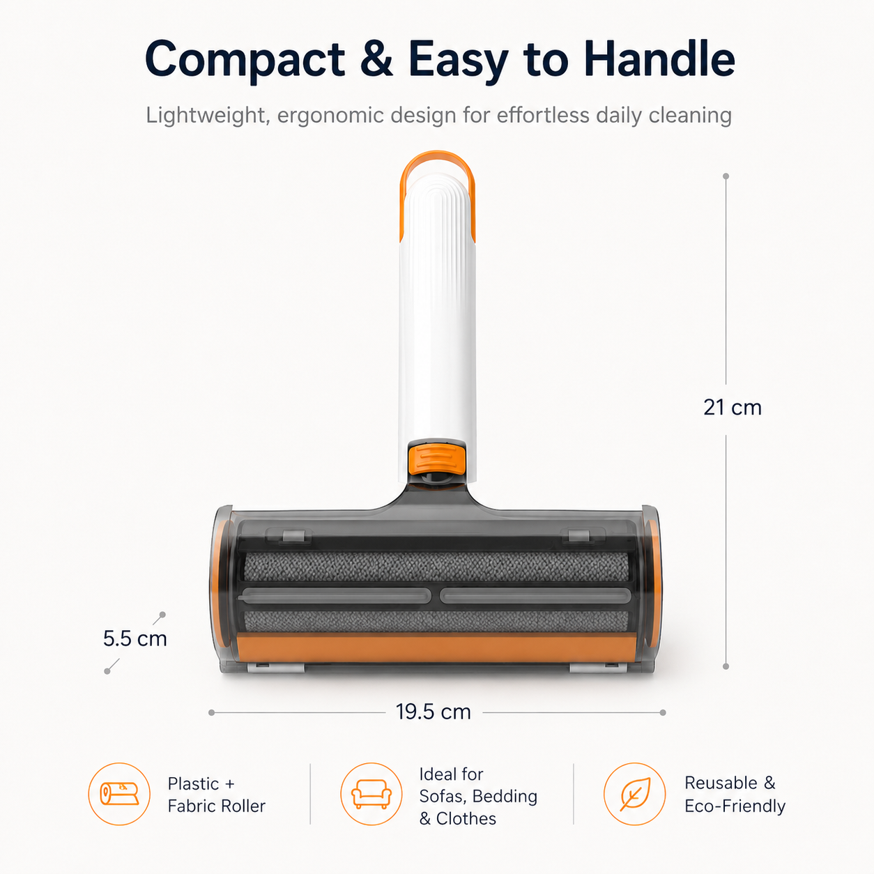 Portable Pet Hair Remover Roller – Easy-Clean Lint Roller for Dog & Cat Hair on Clothes, Sofas, Bedding & Car Seats