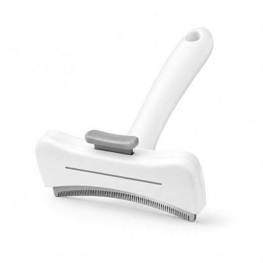One-Click Self-Cleaning Cat Deshedding Comb – Gentle Short-Hair Grooming Tool