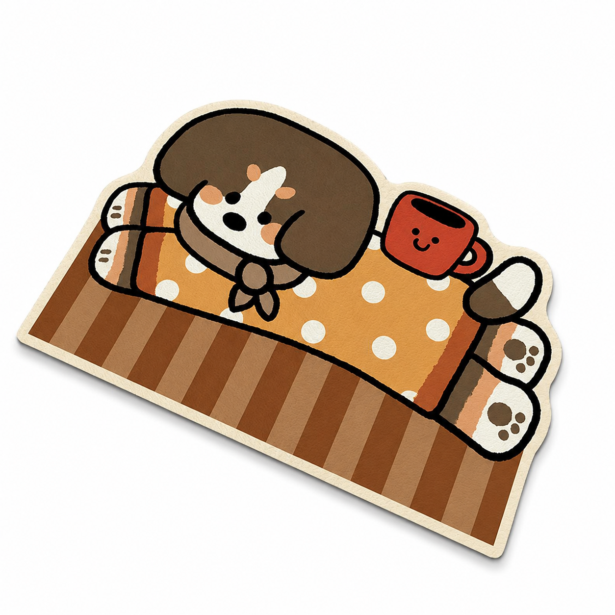 Cute Cat-Shaped Non-Slip Pet Feeding Mat – Easy-Clean Floor Protector for Food & Water Bowls