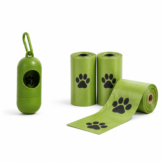 390-Count Extra-Thick Dog Poop Bags with Leash Dispenser – Leak-Resistant, Easy-Tear Pet Waste Bags