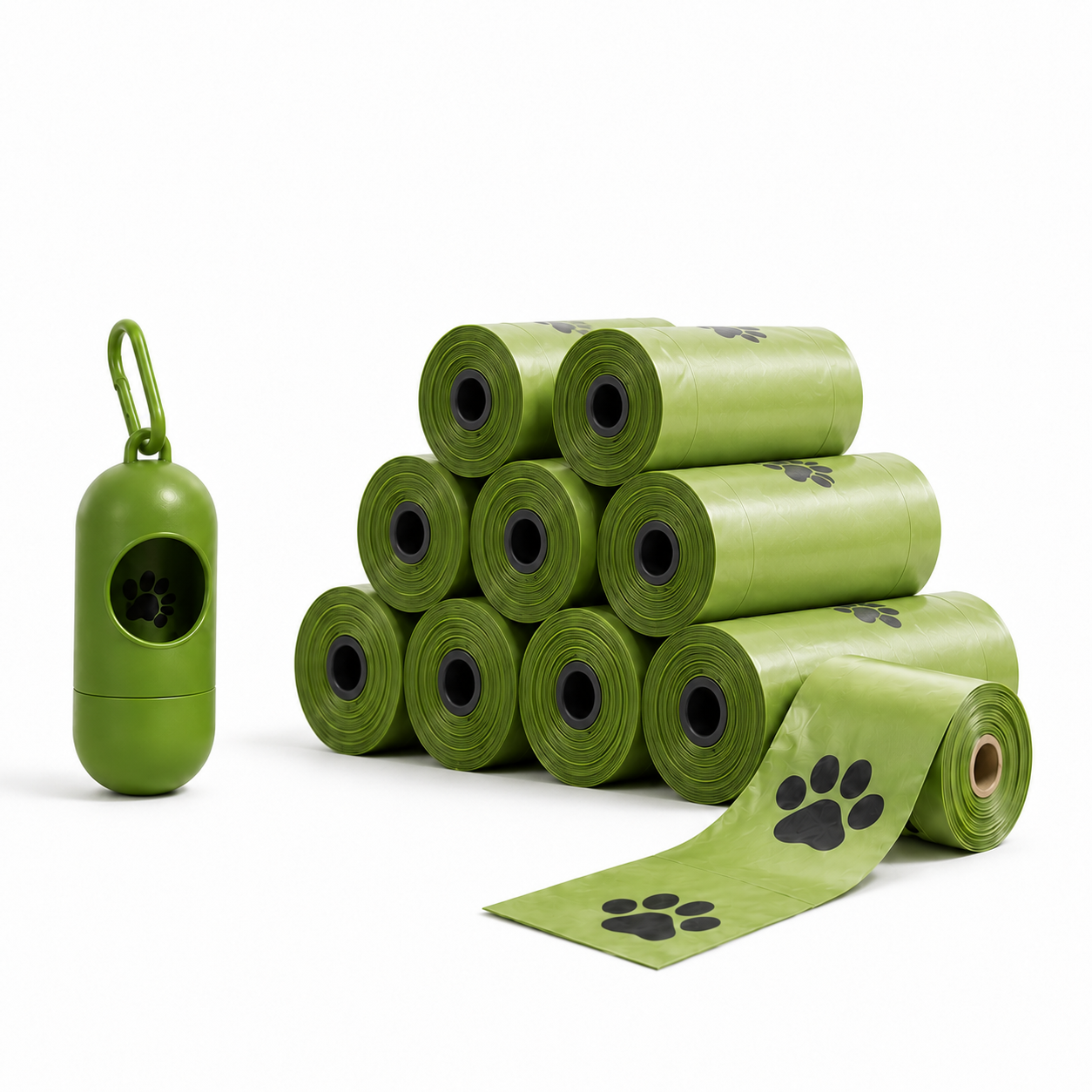 390-Count Extra-Thick Dog Poop Bags with Leash Dispenser – Leak-Resistant, Easy-Tear Pet Waste Bags