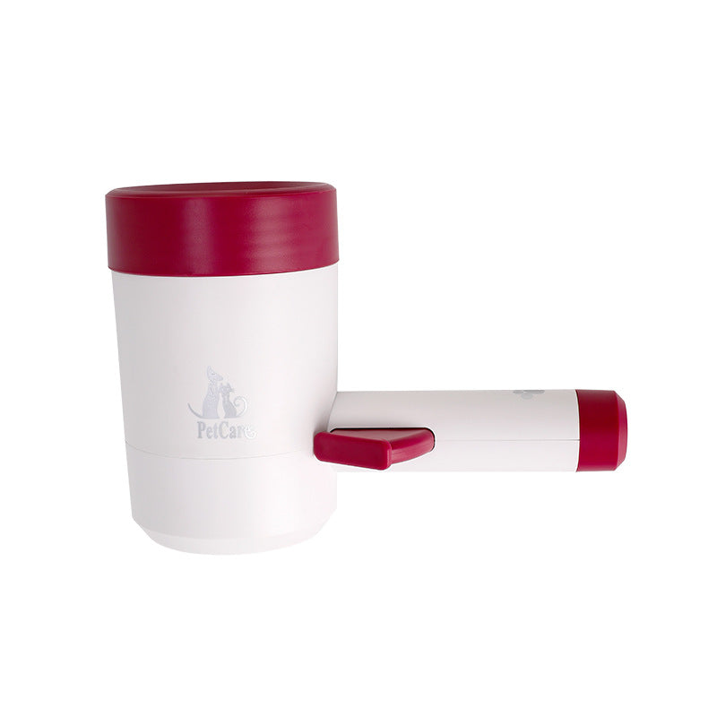 Manual Dog Paw Cleaner Cup with Handle – Portable Paw Washer for Muddy Paws, Soft Silicone Brush for Dogs & Cats